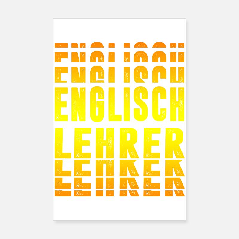 Englisch Lehrer Design Poster 20x30 cm