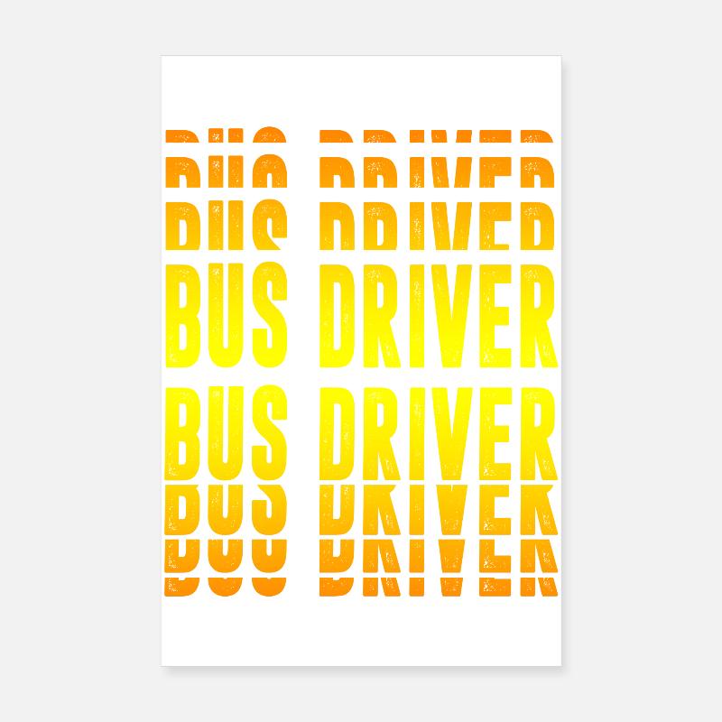 Busfahrer Design Poster 20x30 cm