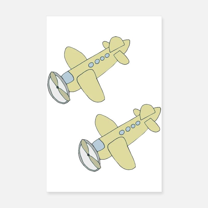 flugzeug 2fach Poster 20x30 cm