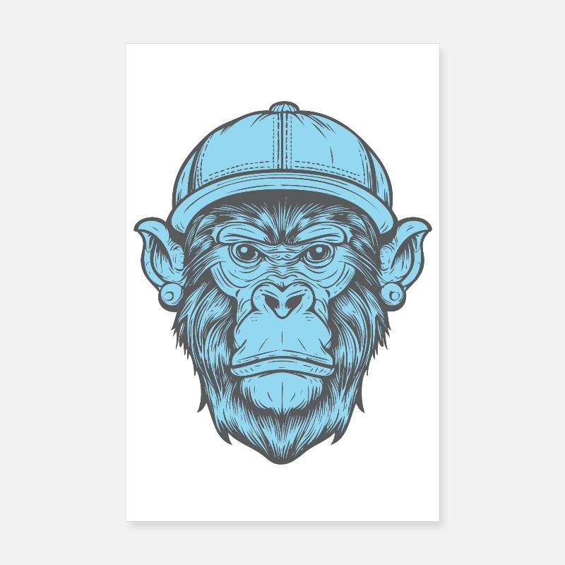 Singe Funky Poster 20 x 30 cm