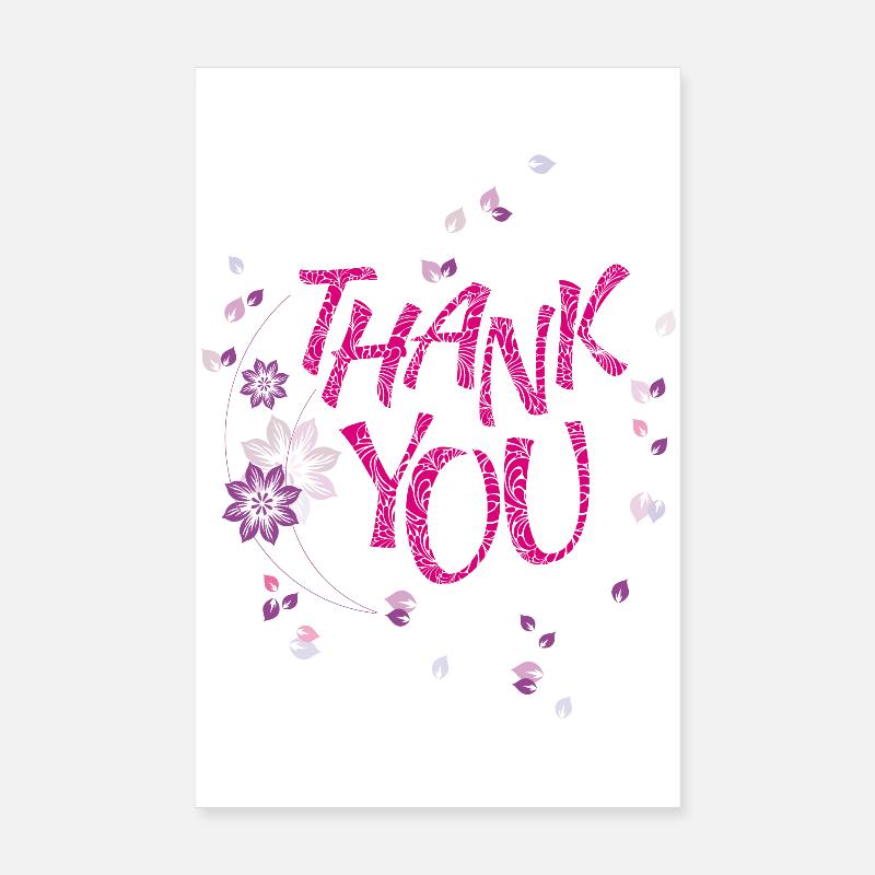 merci, Danke Poster 20 x 30 cm