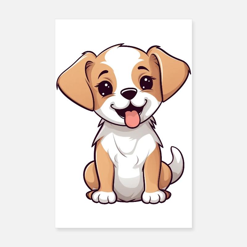 Mignon Petit Chien Chiot Enfant Bébé Cadeau Chiens Poster 20 x 30 cm