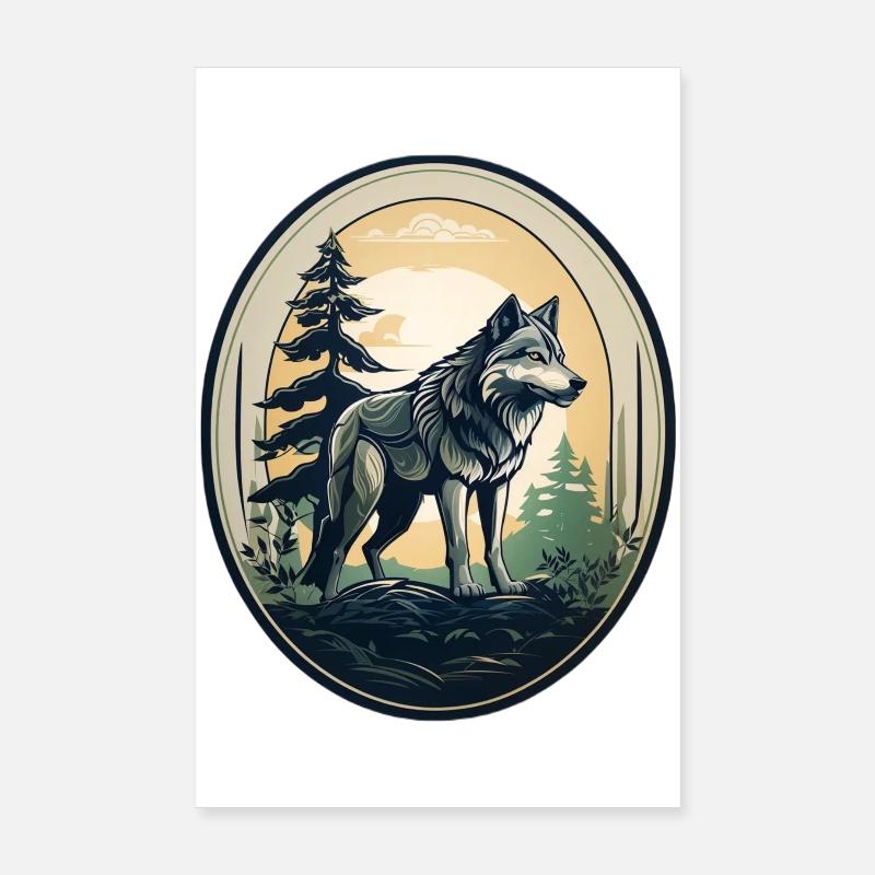 Forest dweller wolf Poster 8" x 12" (20x30 cm)