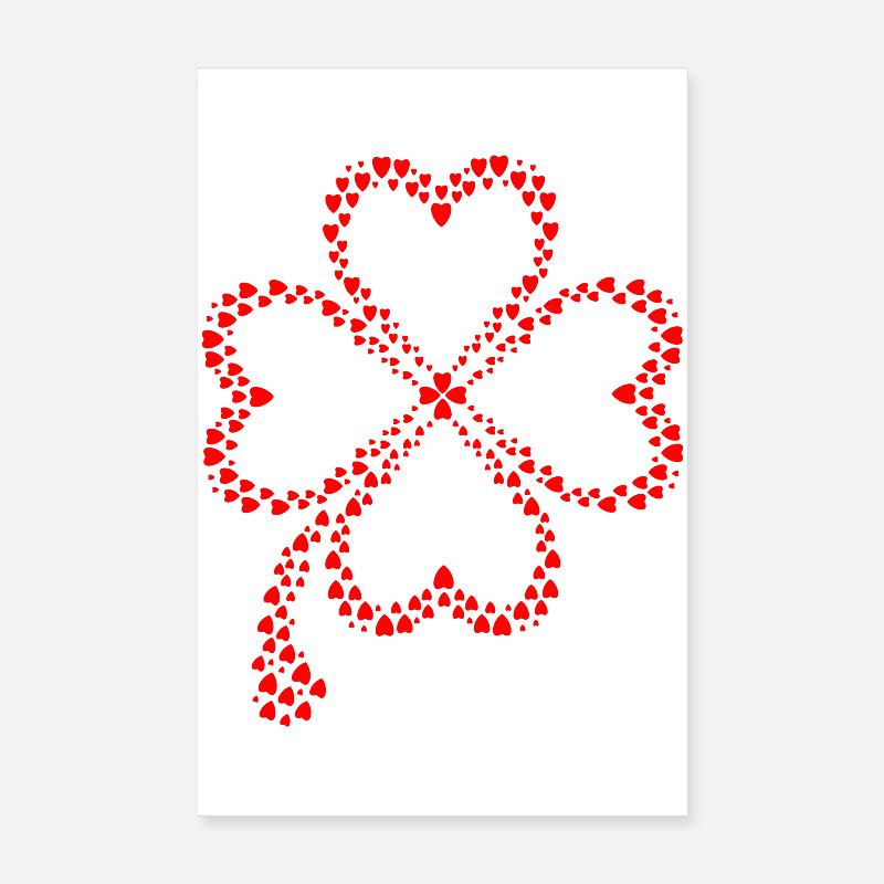 Shamrock Clover Design Poster 8" x 12" (20x30 cm)