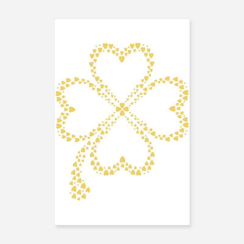 Design trèfle scintillant Poster 20 x 30 cm