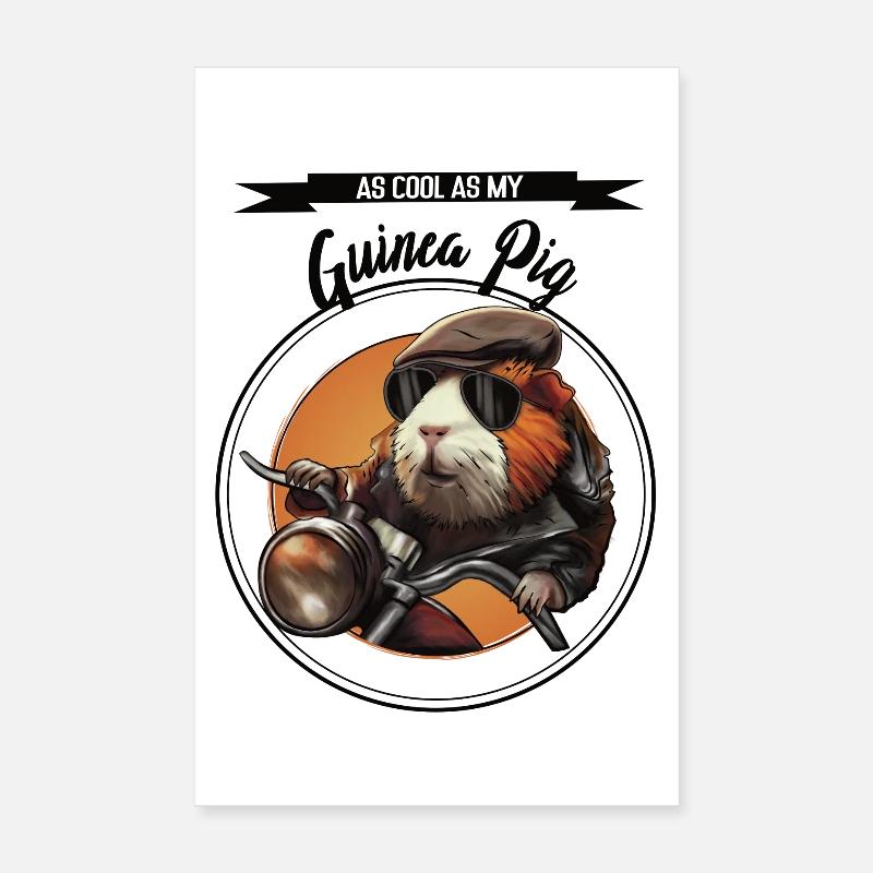 Cooles Meerschweinchen – Statement Design Poster 20x30 cm