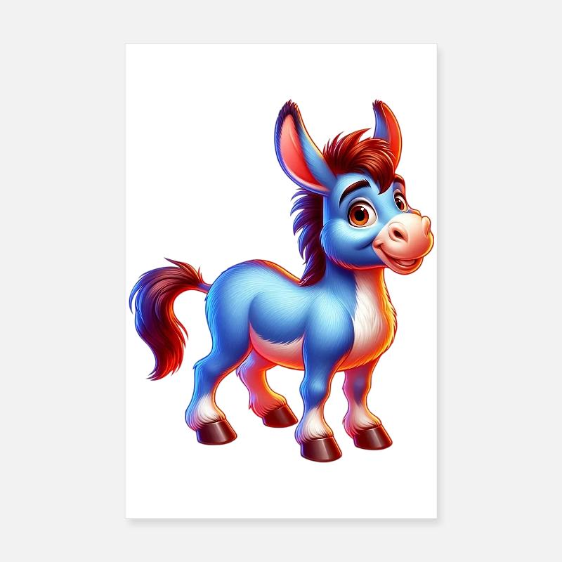 Donkey Mule Poster 8" x 12" (20x30 cm)