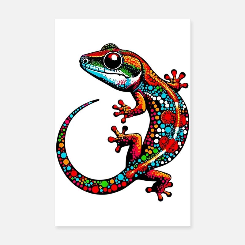 Gecko Poster 20x30 cm