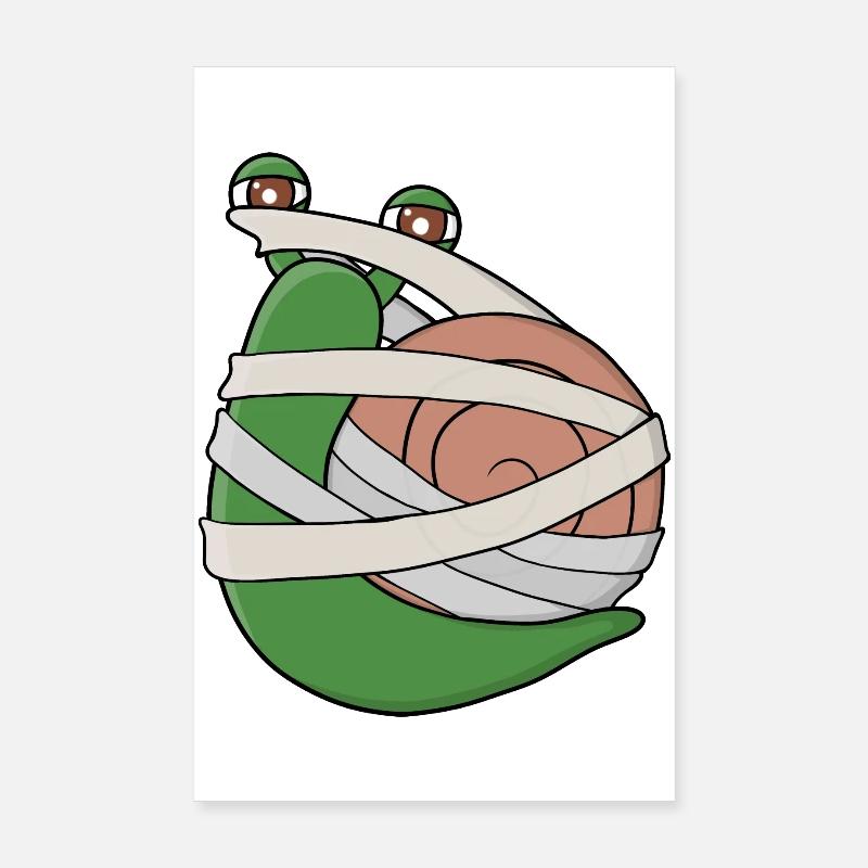 Mummy Snail Poster 8" x 12" (20x30 cm)