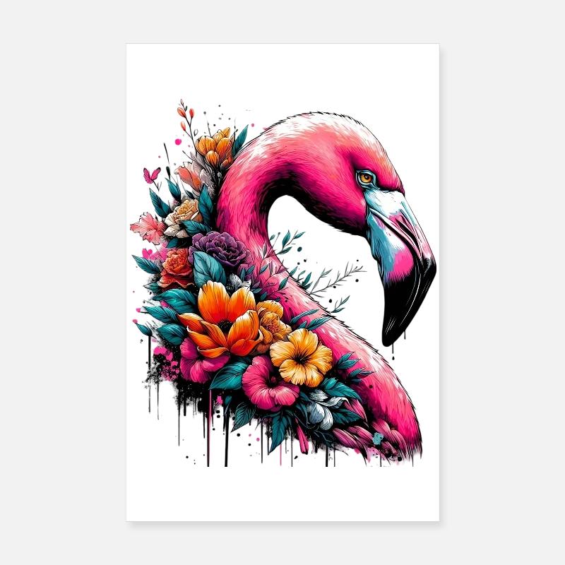 Flamant Poster 20 x 30 cm