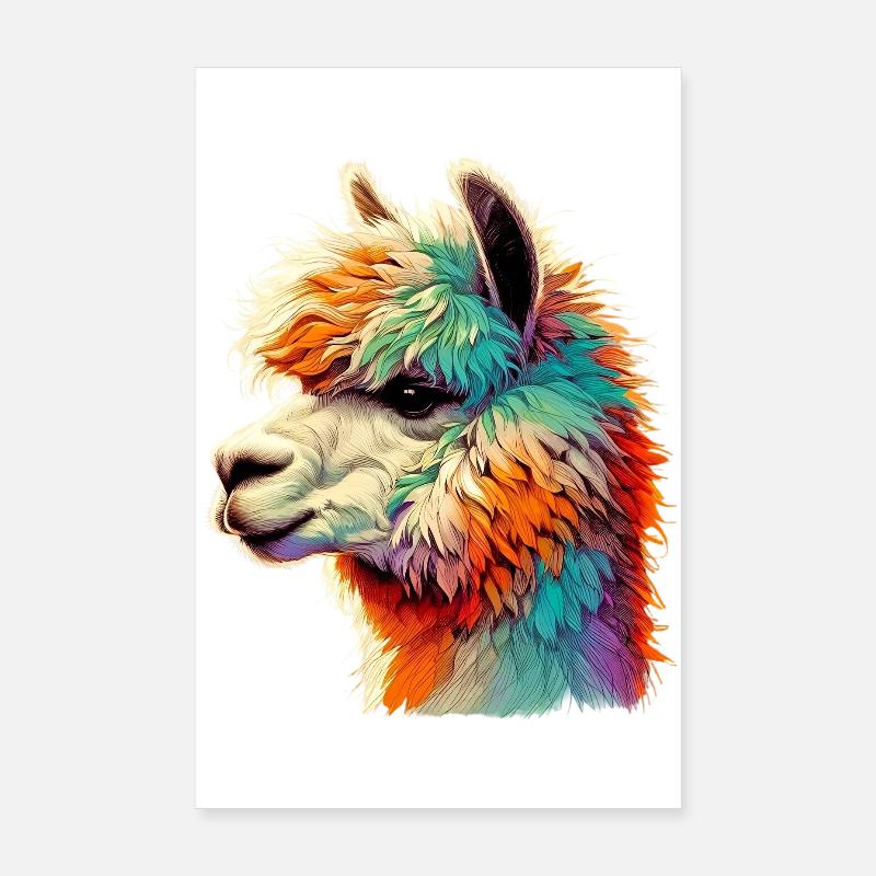 Alpaca Poster 8" x 12" (20x30 cm)