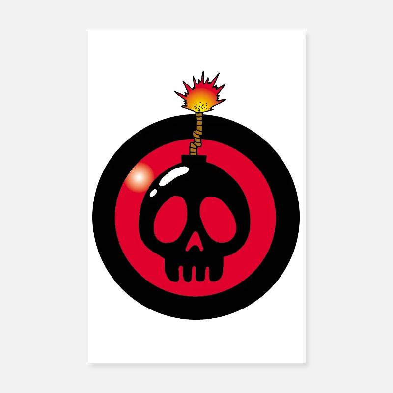 Crâne explosif Poster 20 x 30 cm