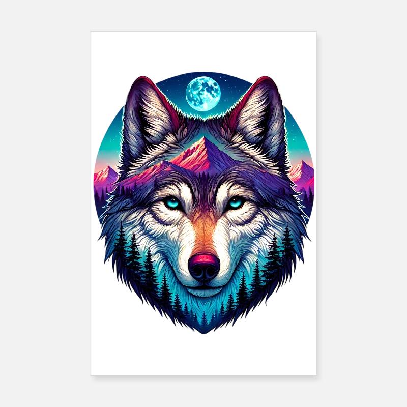 Wolf Poster 20x30 cm