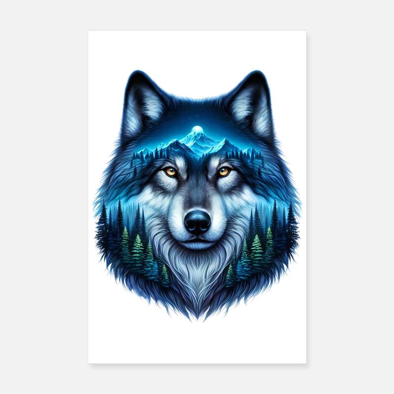 Wolf Poster 8" x 12" (20x30 cm)
