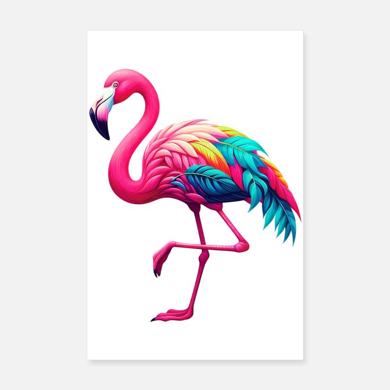 Flamant Poster 20 x 30 cm
