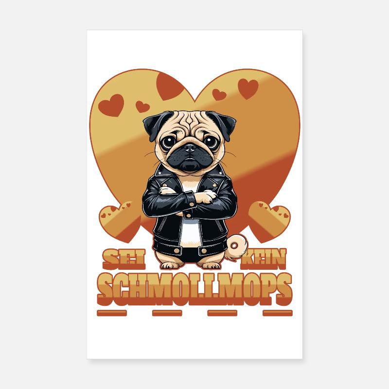 Pouty pug Poster 8" x 12" (20x30 cm)