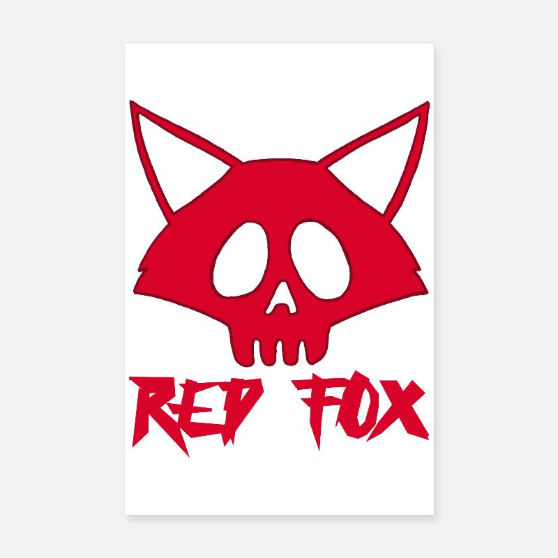 Rotfuchs Schädel Poster 20x30 cm