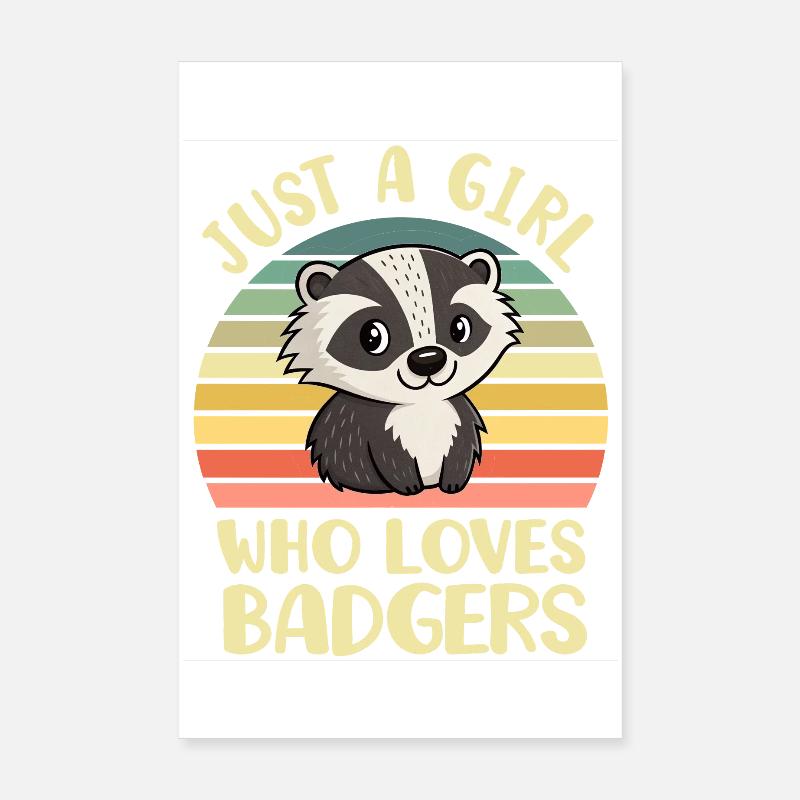 Badger Poster 8" x 12" (20x30 cm)