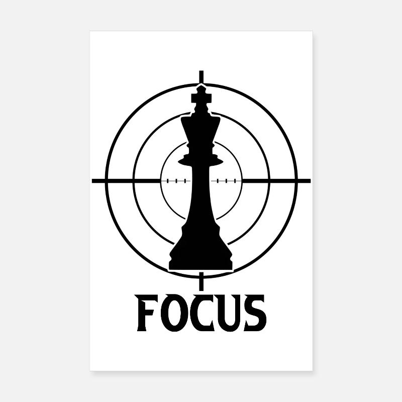 Échecs - Poster 20 x 30 cm - blanc