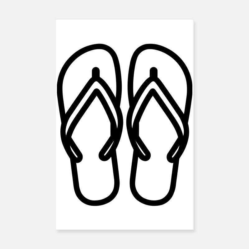 Flip-Flops Poster 20x30 cm