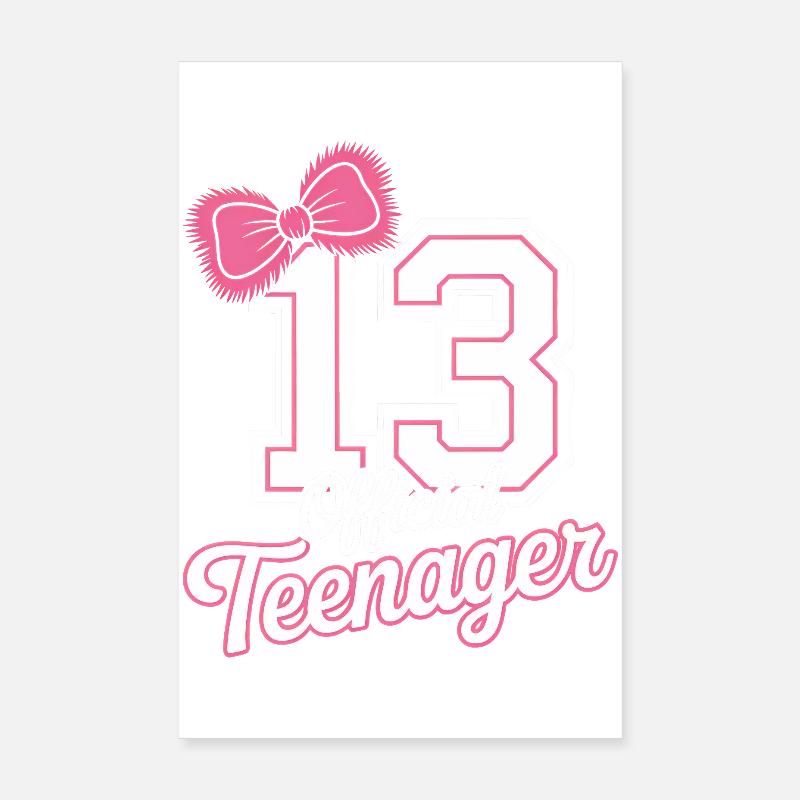 Cadeau d'anniversaire pour adolescent de 13 ans Poster 20 x 30 cm