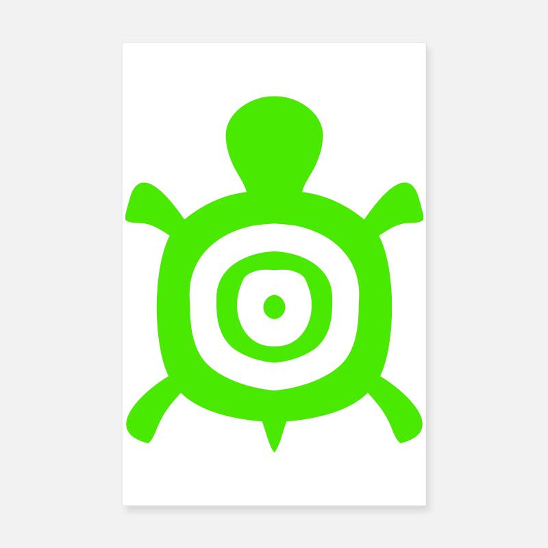 Turtle Turtle Shell Circles Tank Logo Poster 8" x 12" (20x30 cm)