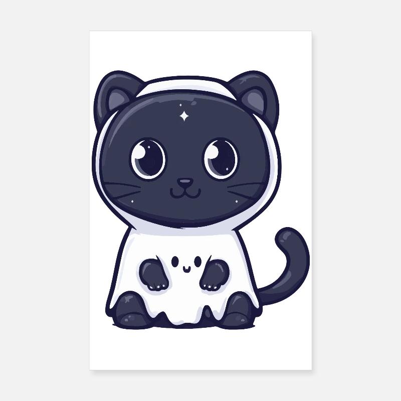 Panther Halloween Ghost Poster 8" x 12" (20x30 cm)