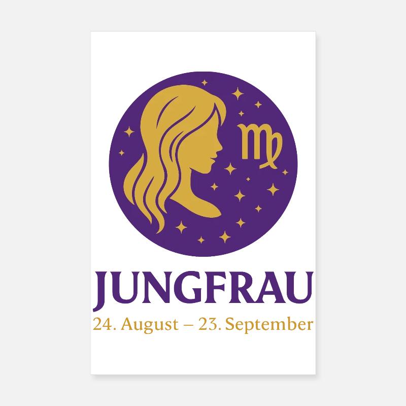 Sternzeichen Jungfrau Poster 20x30 cm