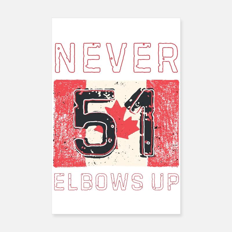 Ellbogen hoch Kanada Protest T-Shirt - Poster 20x30 cm - Weiß