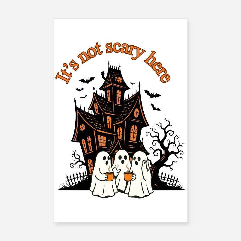 Ce n’est pas effrayant ici - Poster 20 x 30 cm - blanc