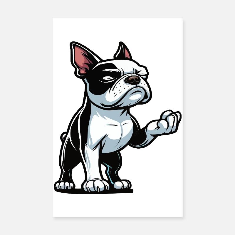 Boston Terrier Boston Terrier owner Bosti Poster 8" x 12" (20x30 cm)
