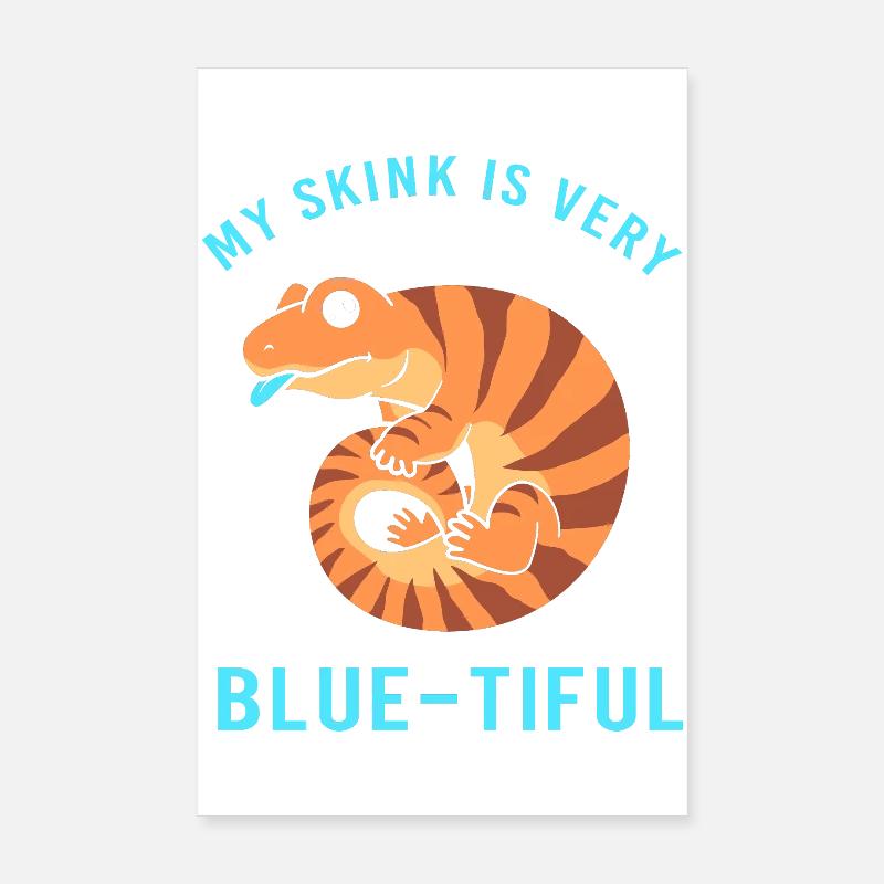 Langue bleue lézard Poster 20 x 30 cm