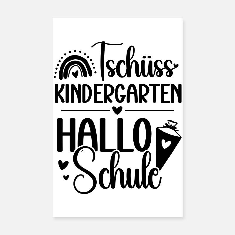 Hallo Schule – Schulkind 2026 - Erster Schultag Poster 20x30 cm