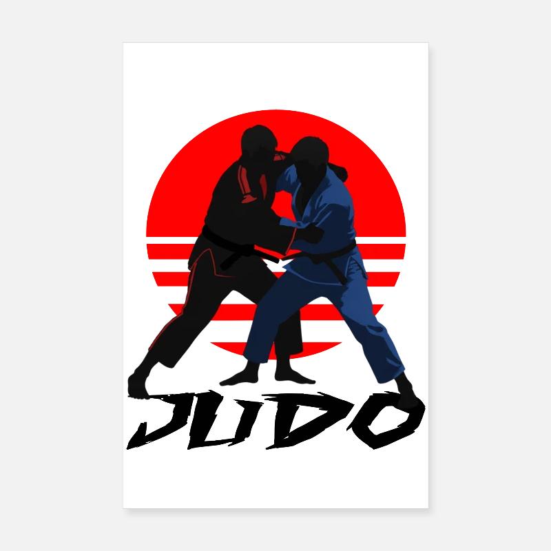 Judo - Poster 20 x 30 cm - blanc