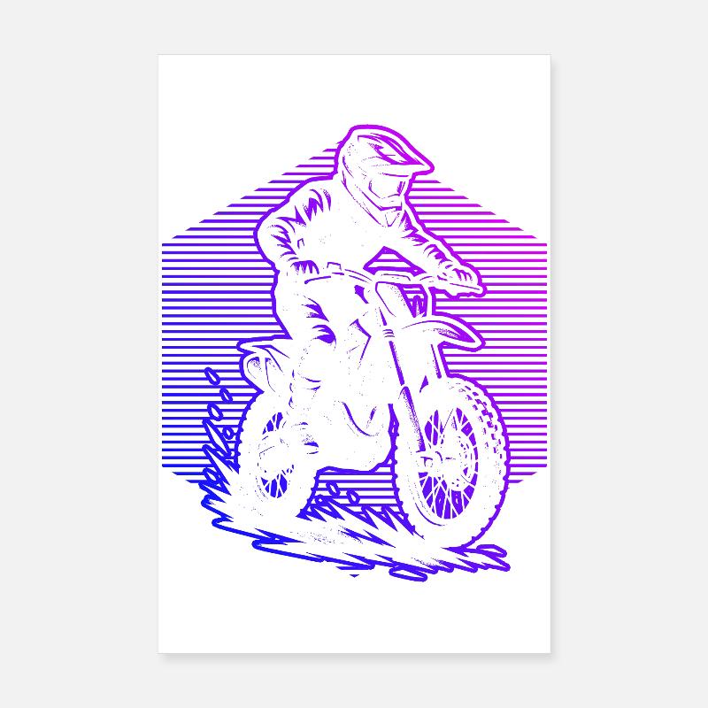 Conception compacte du motocross Poster 20 x 30 cm