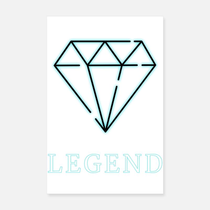 LEGEND – Diamond Design Poster 8" x 12" (20x30 cm)