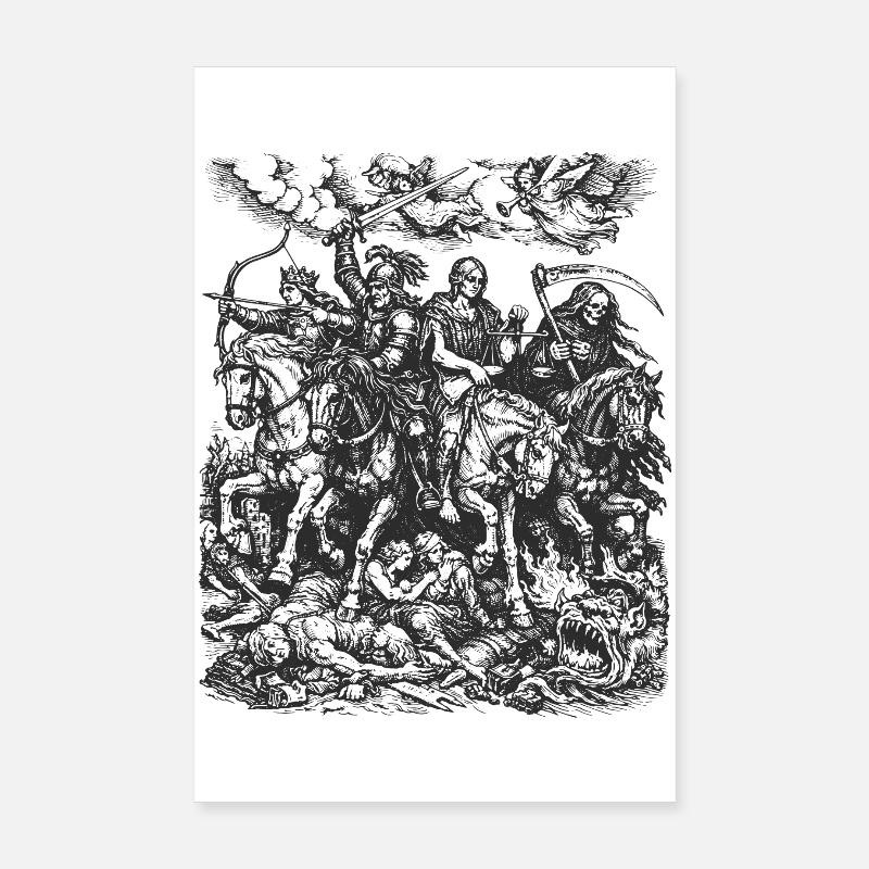 Les Quatre Cavaliers de l’Apocalypse Poster 20 x 30 cm