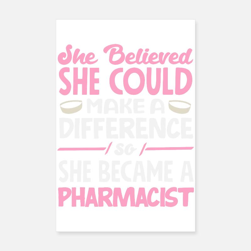 Pharmacist Pharmaceutical Technical Poster 8" x 12" (20x30 cm)