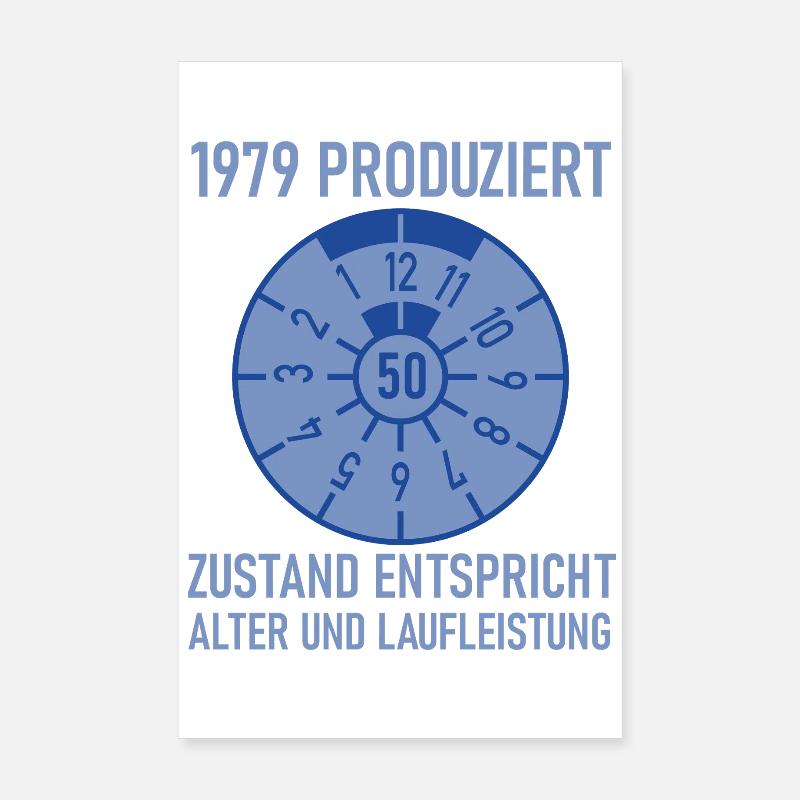 1979 Née 50e anniversaire Réglage de voitures Poster 20 x 30 cm