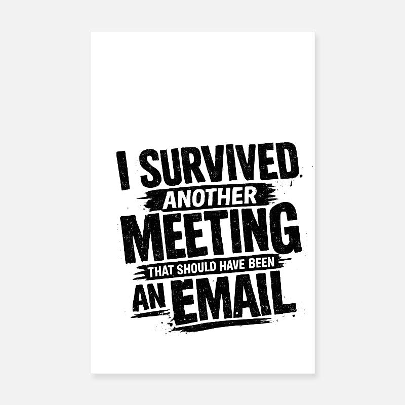 Drôle d’humour au bureau Conception des e-mails Poster 20 x 30 cm