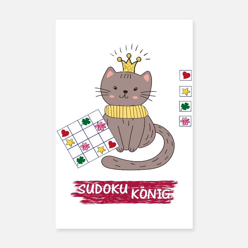 Sudoku King Poster 8" x 12" (20x30 cm)