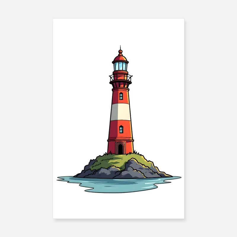 Leuchtturm Poster 20x30 cm
