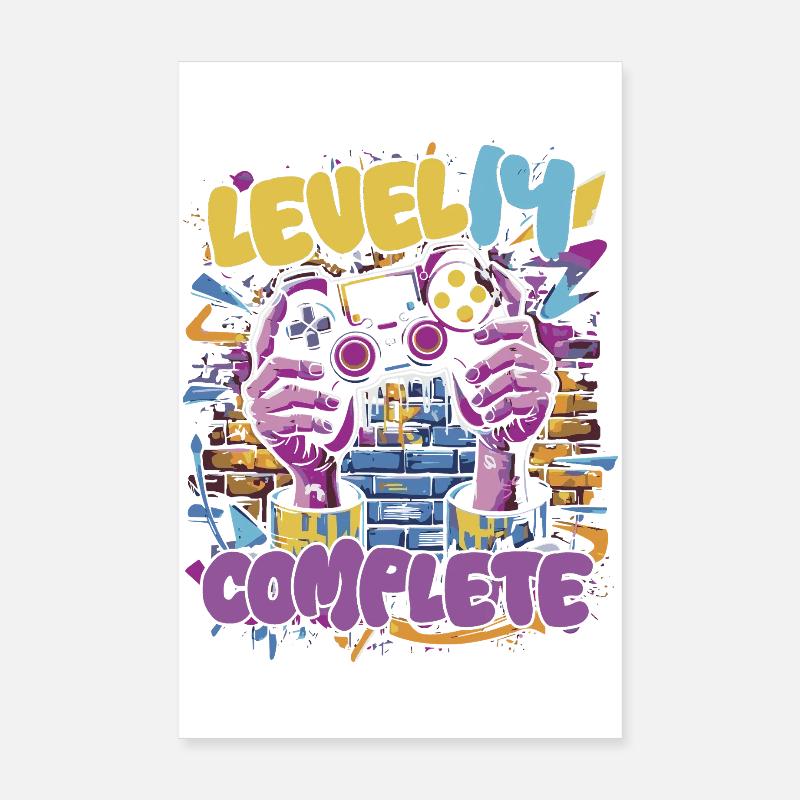 Graffiti de jeu complet niveau 14 Poster 20 x 30 cm