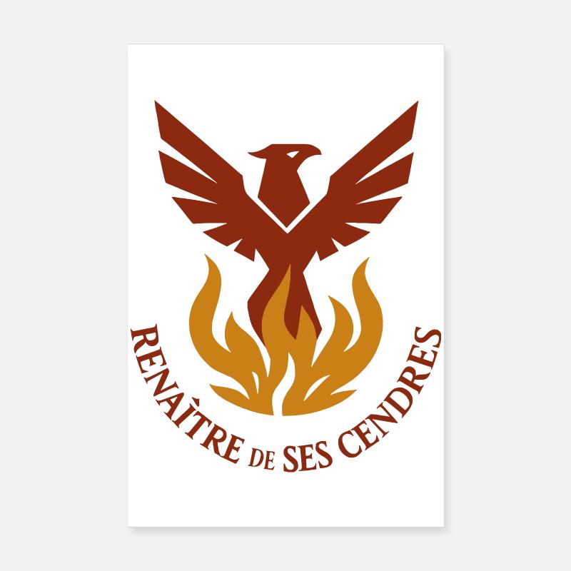 Phénix renaissant de ses cendres feu Poster 20 x 30 cm