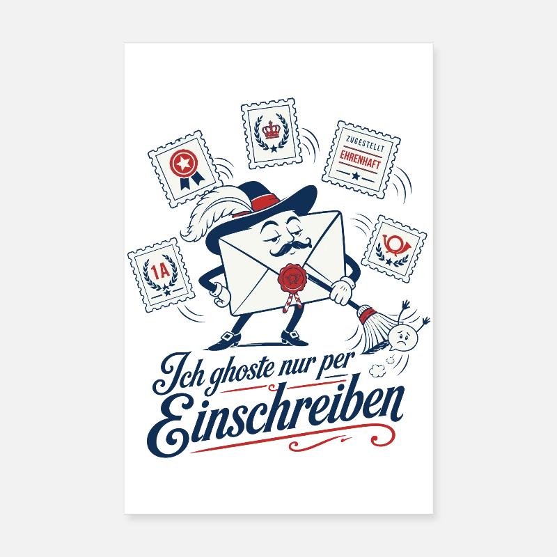 Ich ghoste nur per Einschreiben Poster 20x30 cm