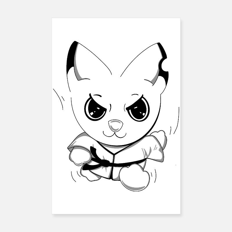 Karateeee - Poster 20 x 30 cm - blanc