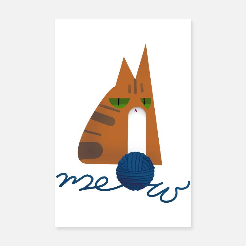Kätzchen (rot) - Poster 20x30 cm - Weiß