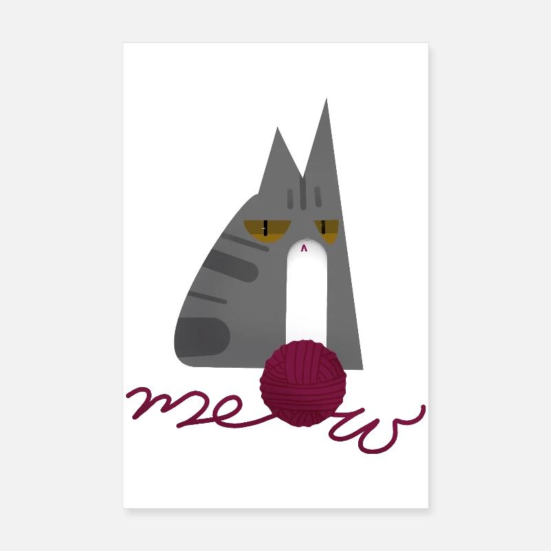 Kitten (gray) - Poster 8" x 12" (20x30 cm) - white