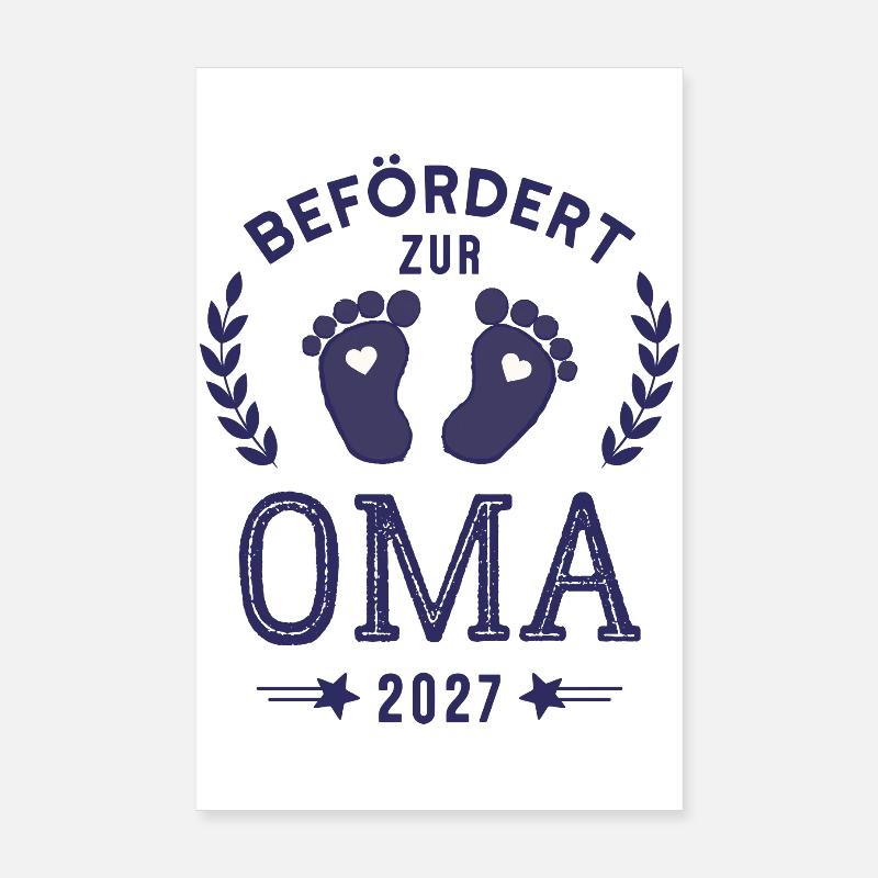 Befördert zur Oma 2027 Neue Großmutter Poster 20x30 cm