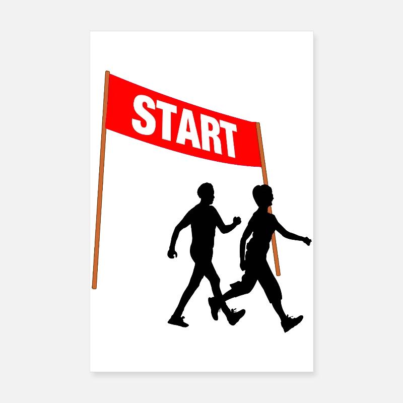 Walking Start Duo Poster 20x30 cm